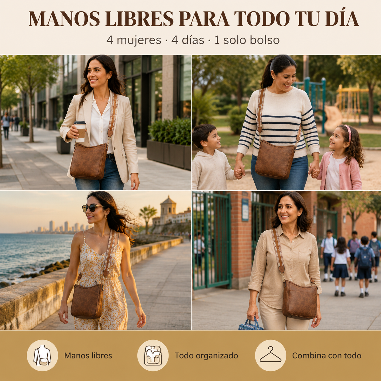 Bolsos cruzado para mujeres mroede - bn-04 — vista 5