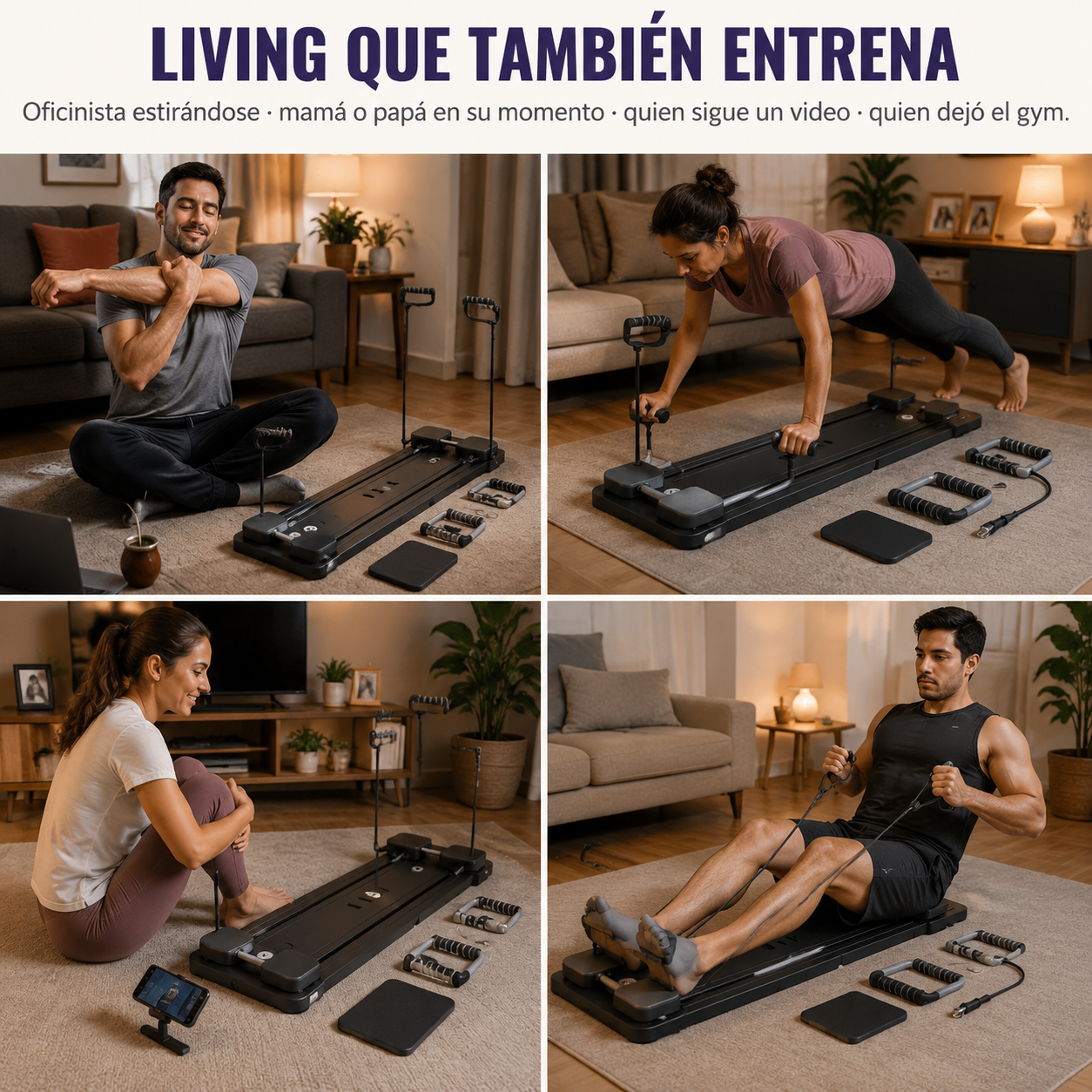 Tabla Pilates Reformer Plegable Multifuncional - id7003 — vista 5