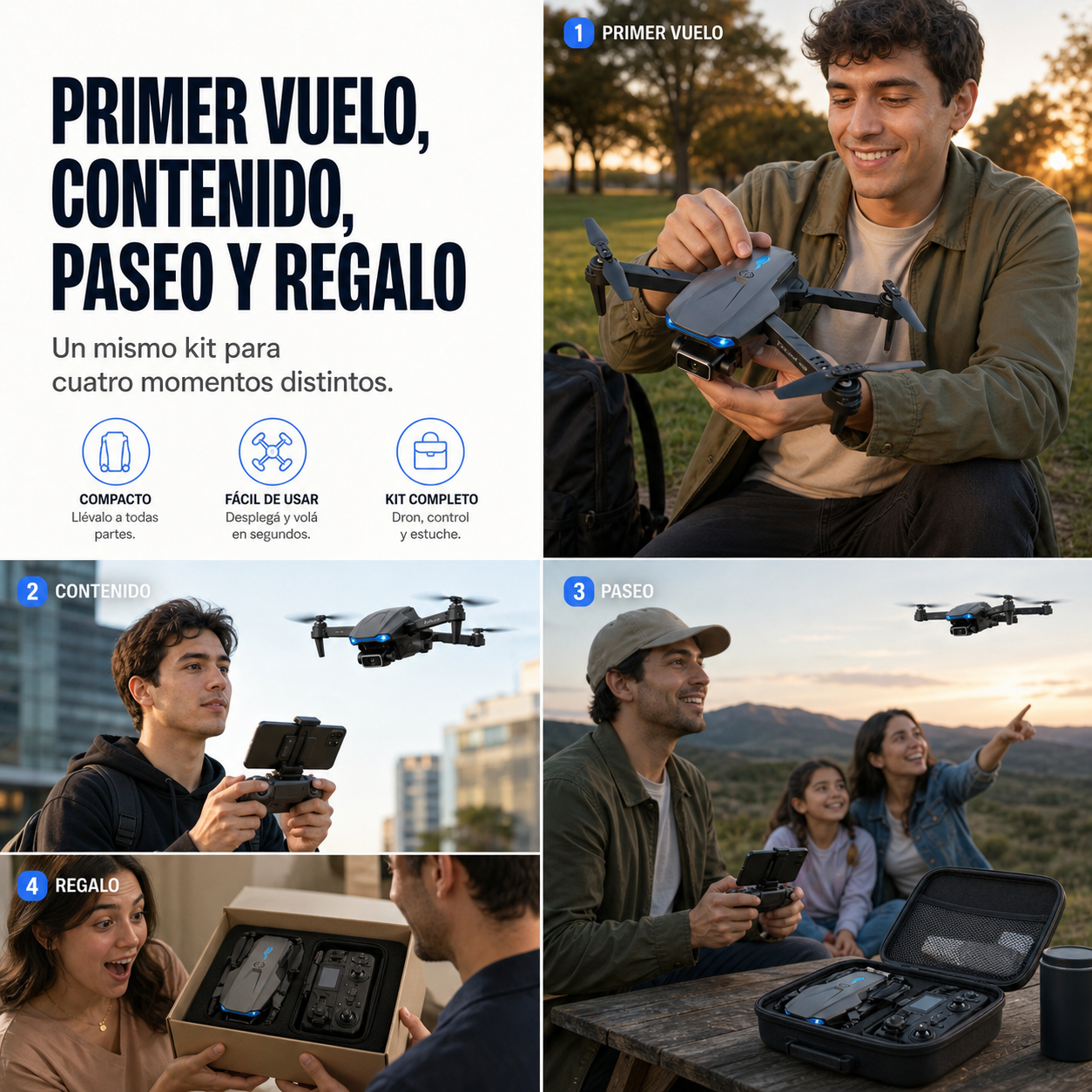 Drone Plegable Cámara HD Retorno Automático - id41649 — vista 5