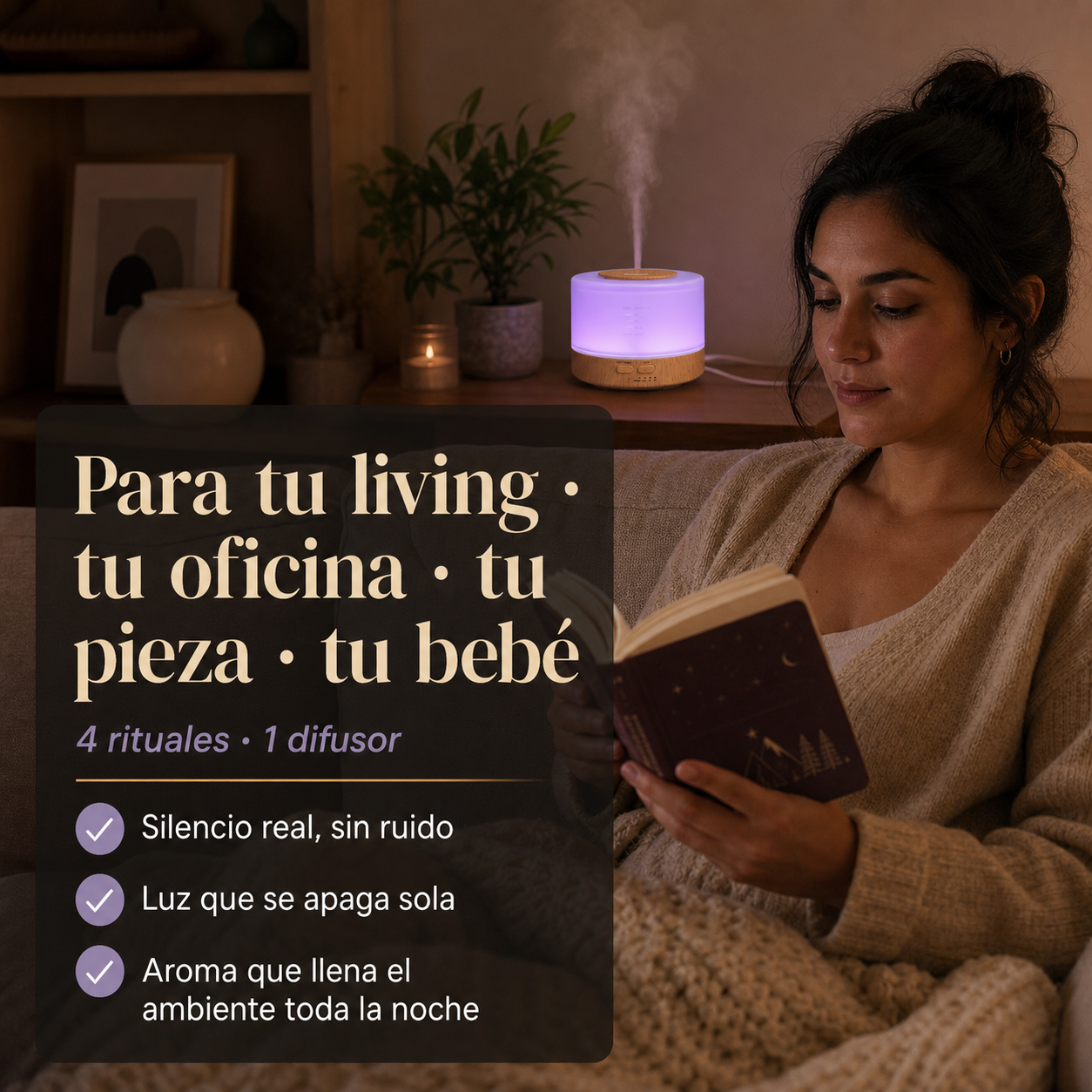 Humificador Bambu con Luz Led — vista 5