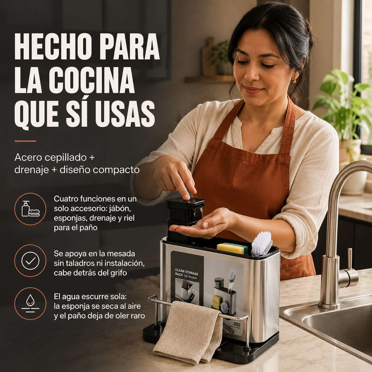 Dispensador De Jabon Acero Inolxidable - id1454860 — vista 5