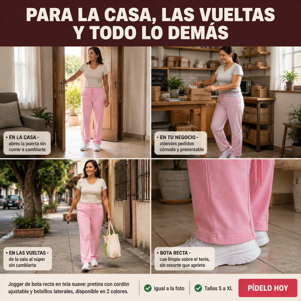JOGGER BOTA RECTA DAMA - 1689524 — vista 5