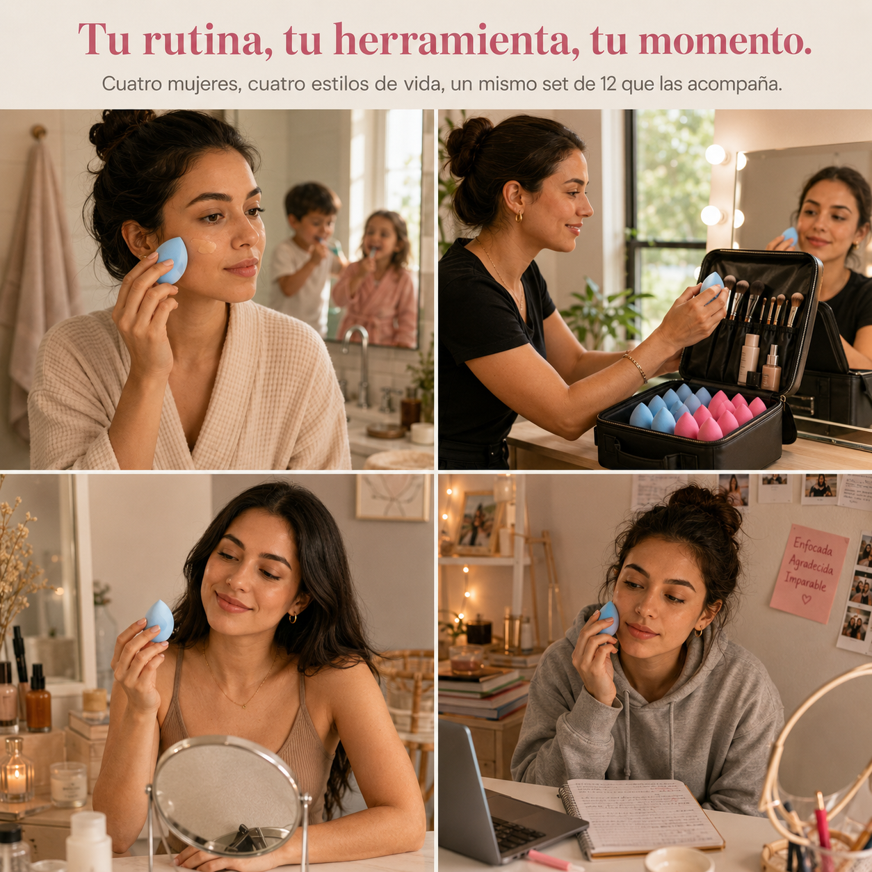 12x Esponjas De Maquillaje Forma Lagrima — vista 5