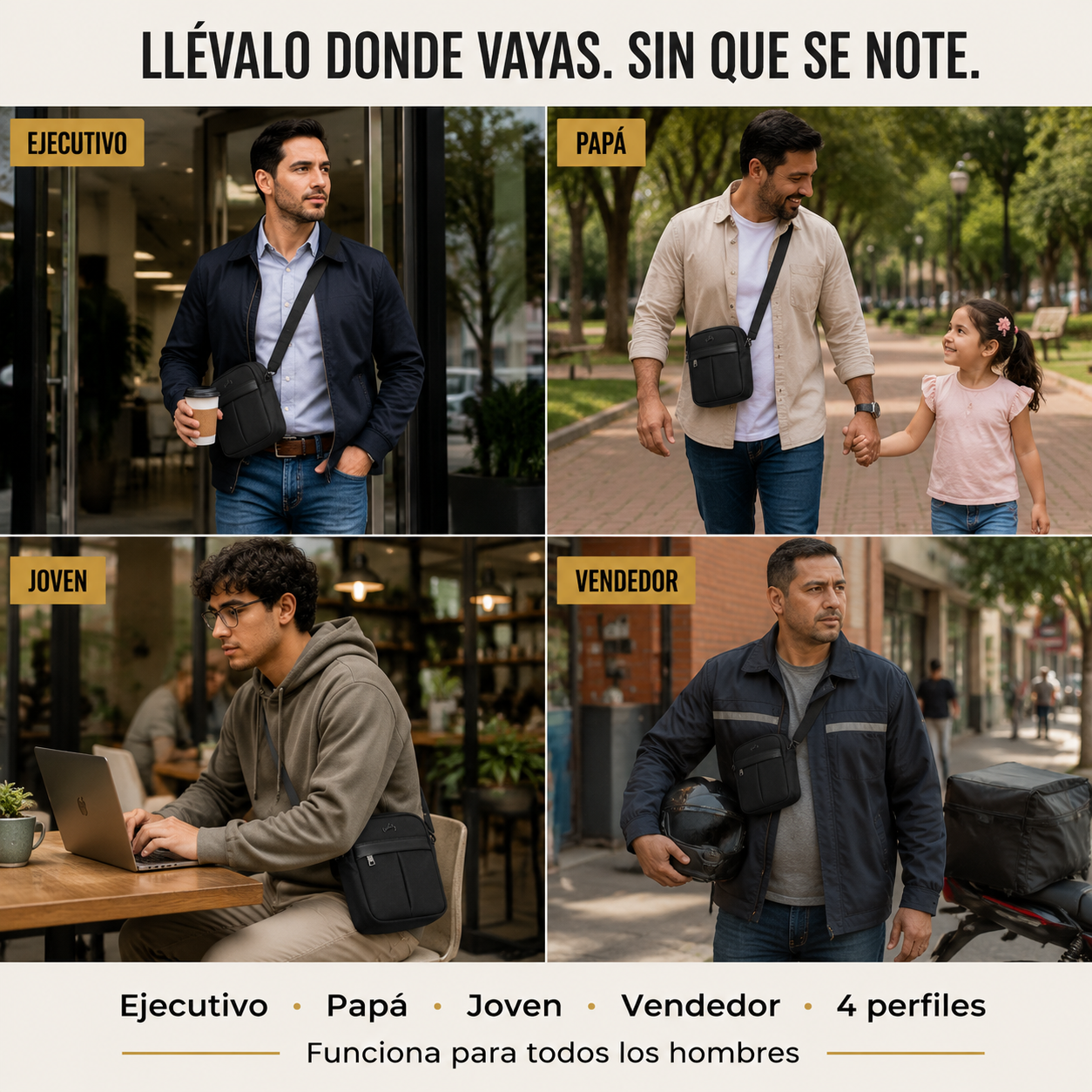 BOLSO Manos Libres HARRINGTHONE PARA HOMBRE — vista 5