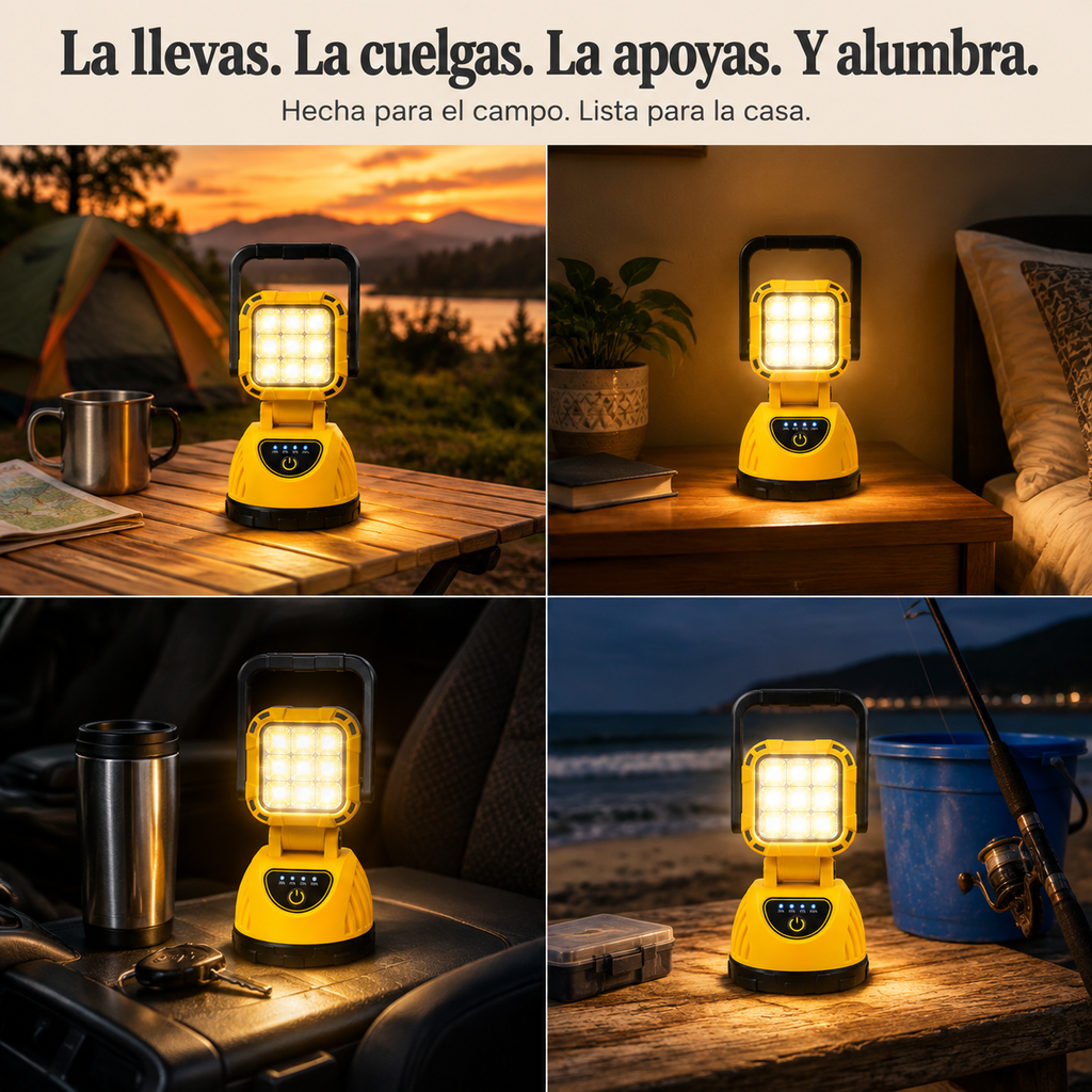 LINTERNA PARA CAMPING CARGA SOLAR Y USB - 1607244 — vista 5