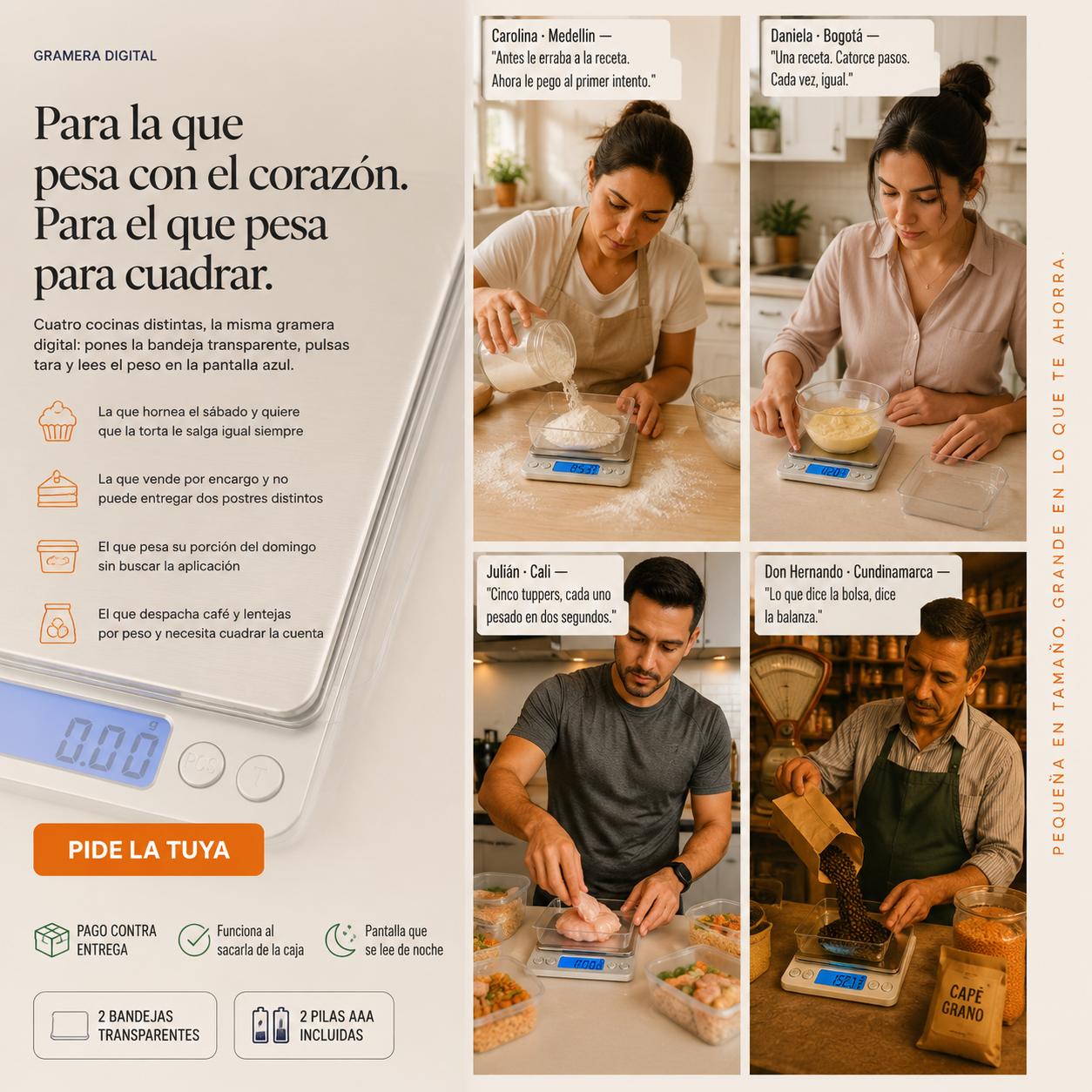 Gramera Digital Bascula 2 Bandejas - 1713566 — vista 5