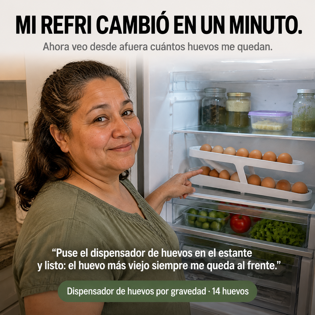 Huevera Organizador Dispensador De Huevo - 14401 — vista 6