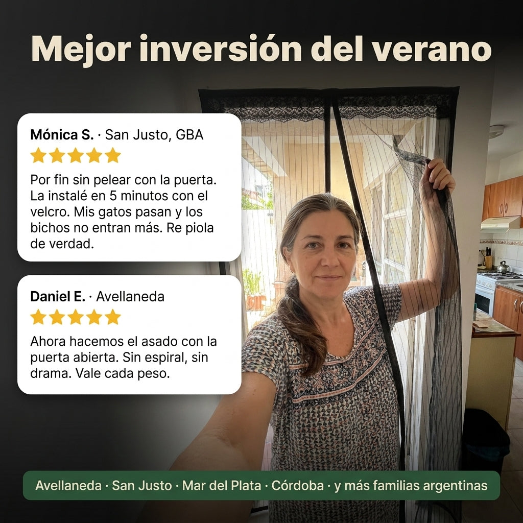 Cortina Puerta Anti Mosquitos 100x210 Cm - id5509 — vista 6