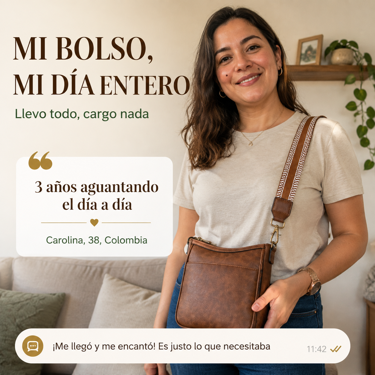 Bolsos cruzado para mujeres mroede - bn-04 — vista 6