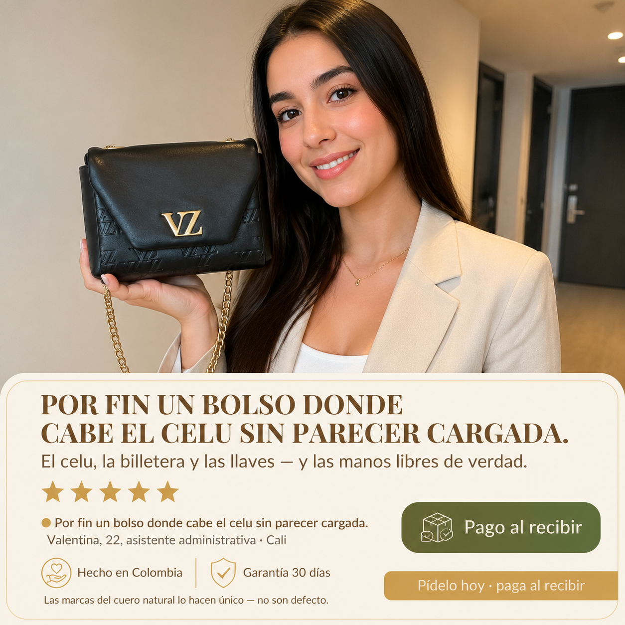 Manos Libres Mini De Cuero — vista 6
