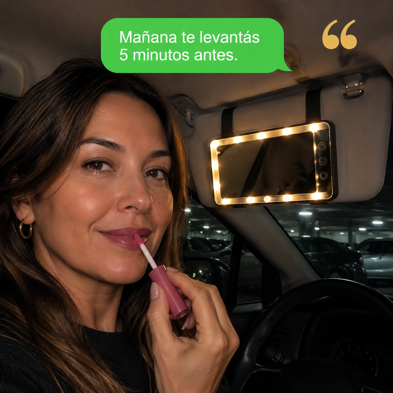 Espejo Maquillaje Con Luz Led Para Coche — vista 6