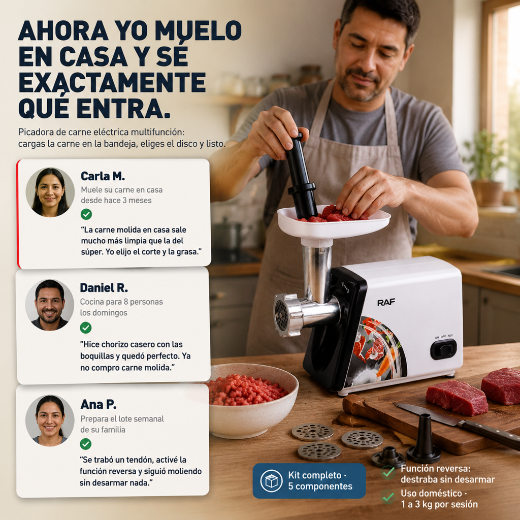 Picadora Y Moledora De Carne Electrica - 14378 — vista 6