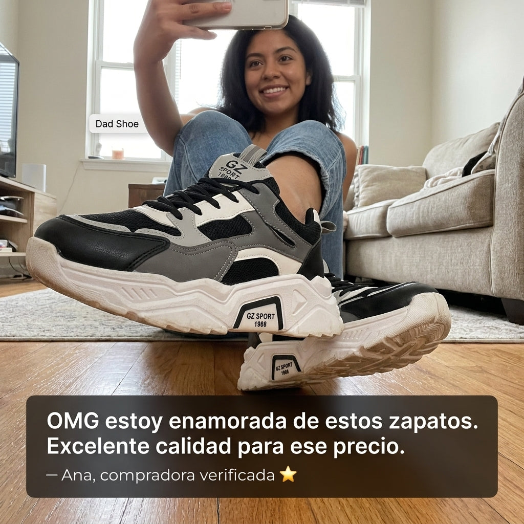 zapato deportivo casual de suela gruesa — vista 6
