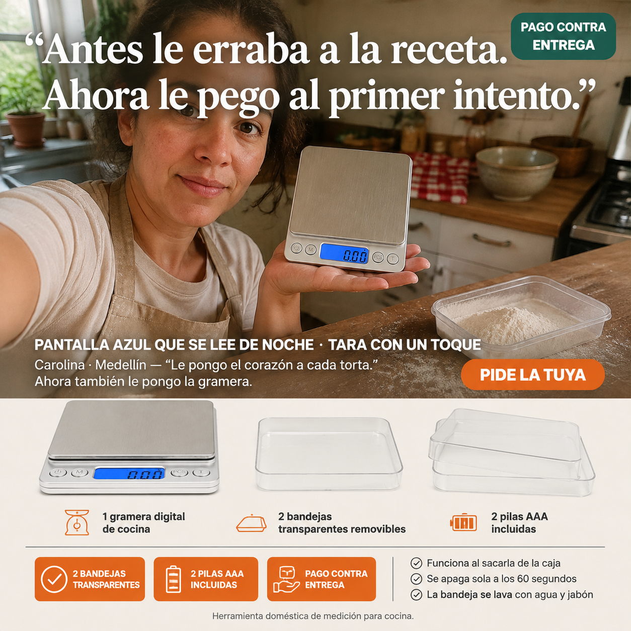 Gramera Digital Bascula 2 Bandejas - 1713566 — vista 6