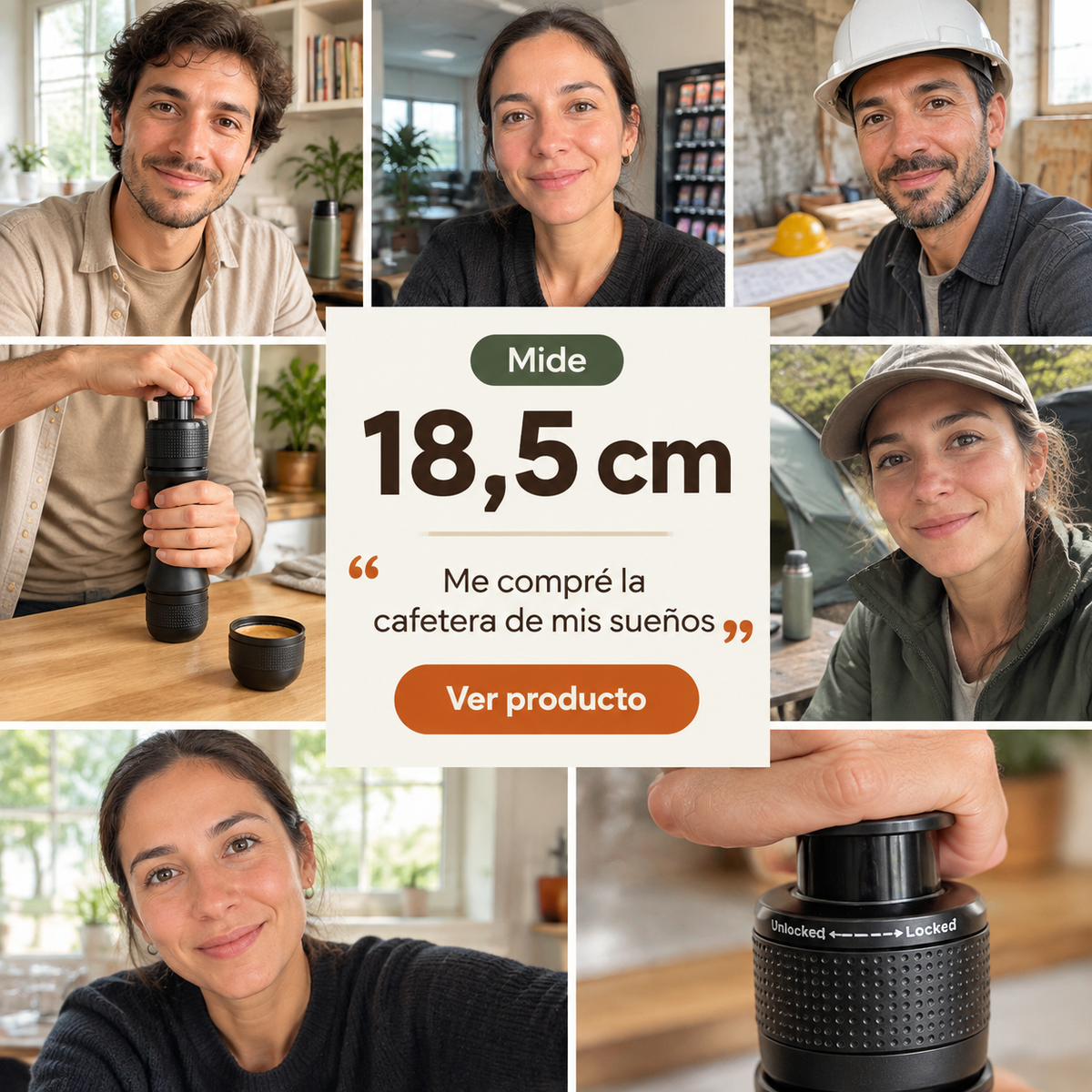 Cafetera Manual Portatil Cafe - 7725 — vista 6