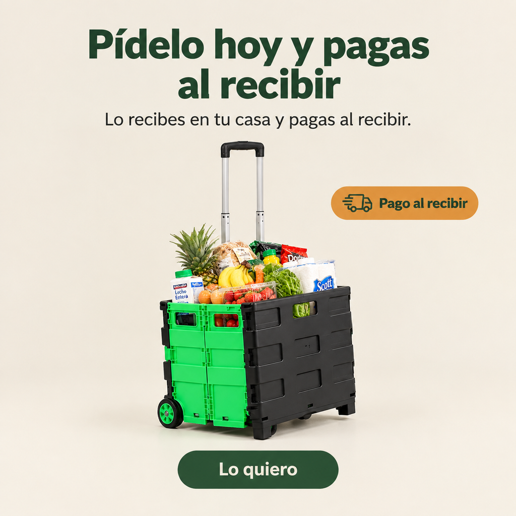 Carrito Plegable De Mercado Verde - 51709 — vista 7