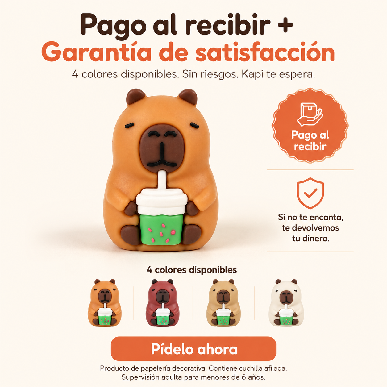 Sacapuntas Forma De Capybara Fresh — vista 7