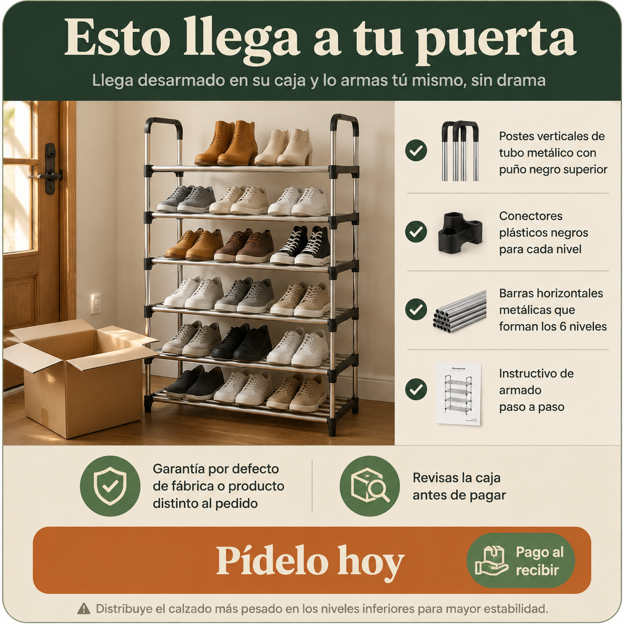 Organizador De Zapatos 6 Niveles Premium - 14191 — vista 7