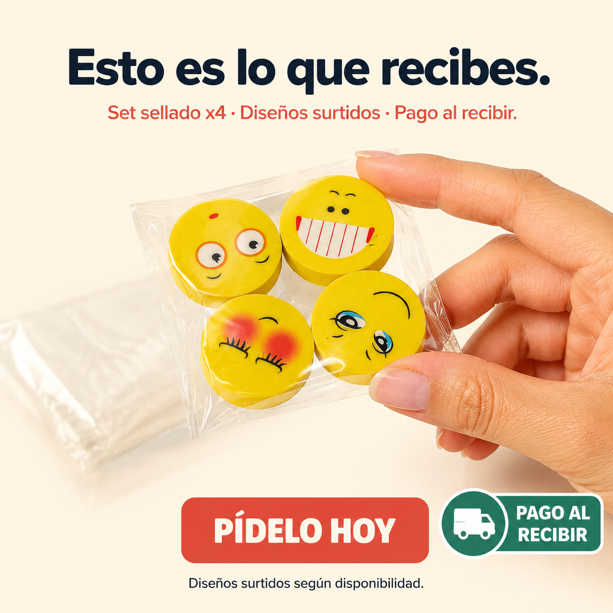 Goma De Borrar Emojis x4 - 6918 — vista 7