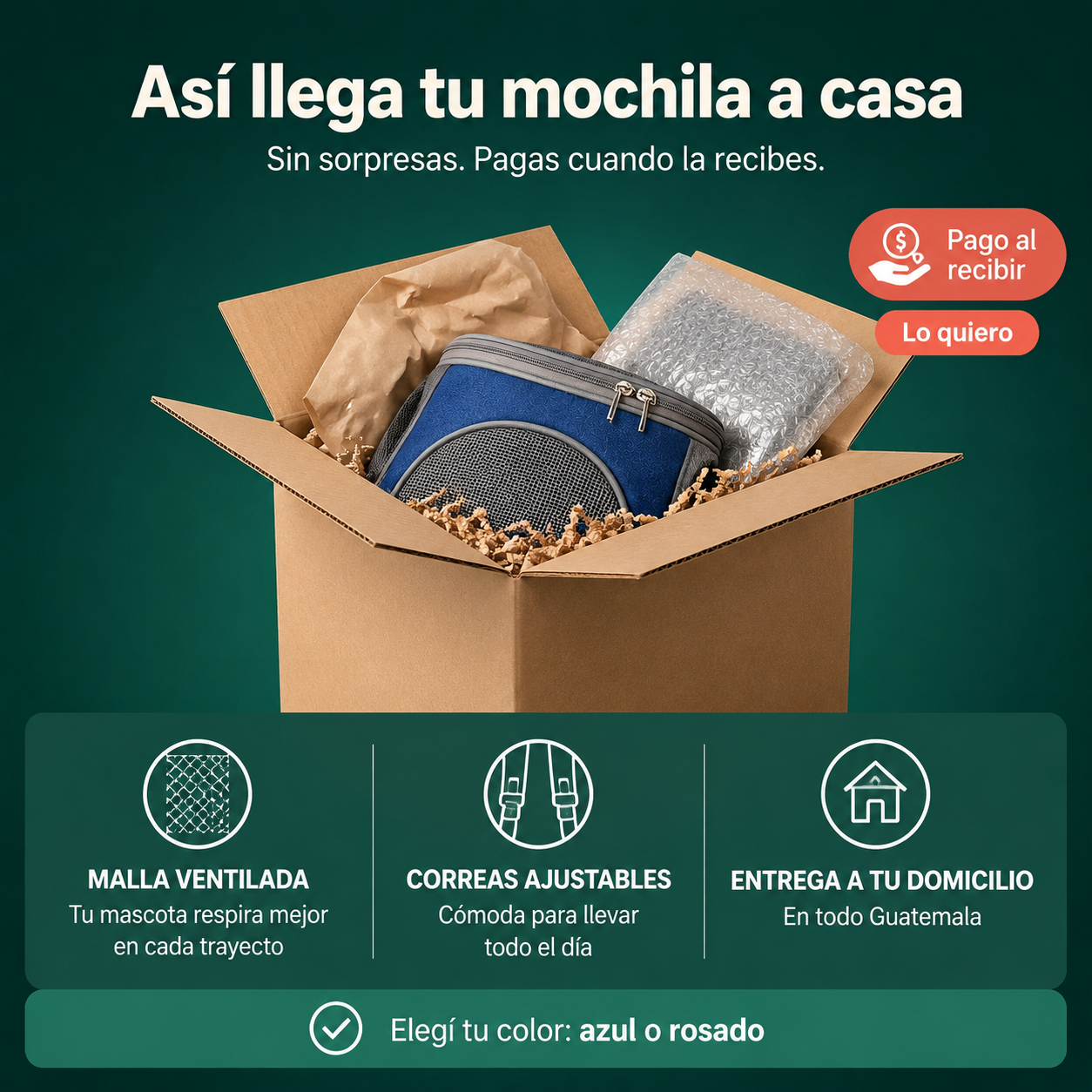 Mochila Transportadora De Mascotas - 3786 — vista 7