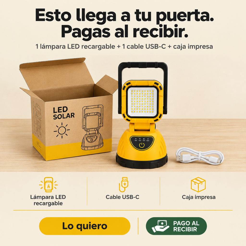 LINTERNA PARA CAMPING CARGA SOLAR Y USB - 1607244 — vista 7