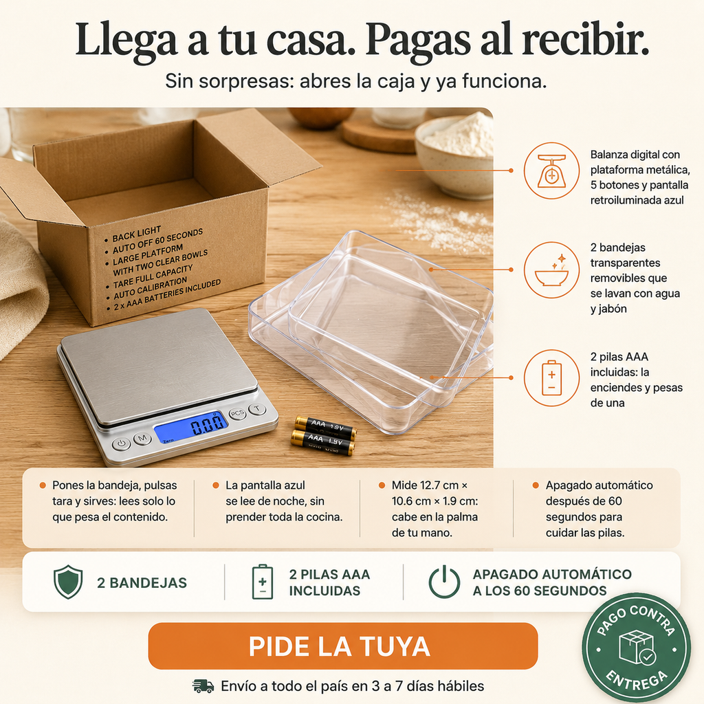 Gramera Digital Bascula 2 Bandejas - 1713566 — vista 7