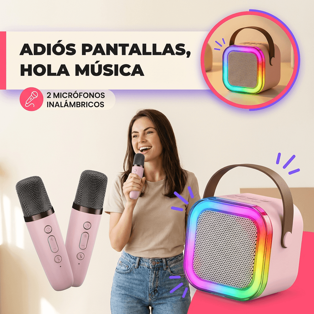 Mini Máquina de Karaoke Portátil - Conecta, canta y disfruta