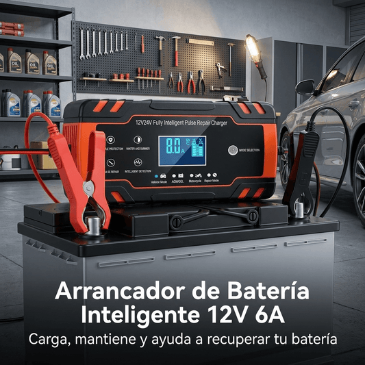 Arrancador inteligente 12V con reparación por pulso - Que una batería descargada no detenga tus planes