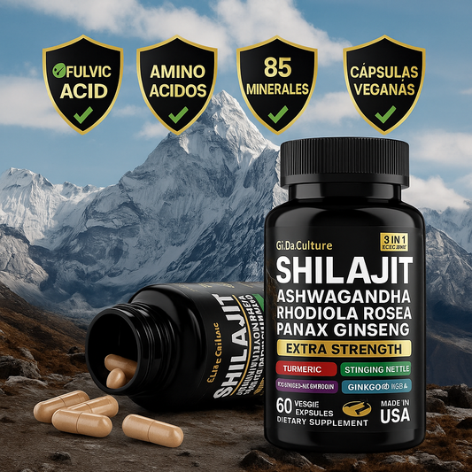🔥 NUEVO - Fórmula Avanzada 8 en 1  Shilajit Blend Premium + Adaptógenos –  Tu Energía Natural Amplificada