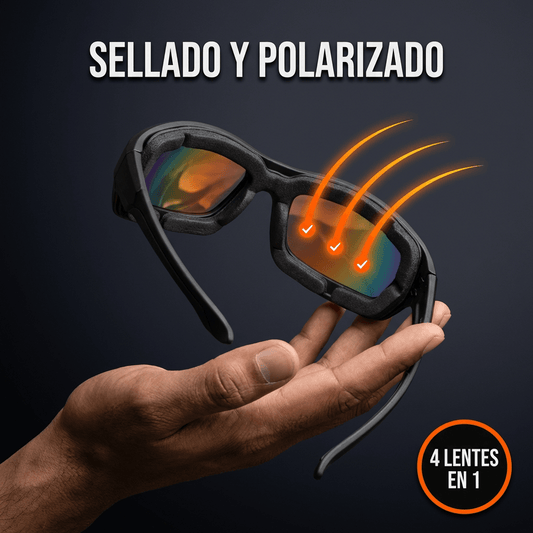 Gafas Tácticas Deportivas - Kit de 4 Lentes Intercambiables