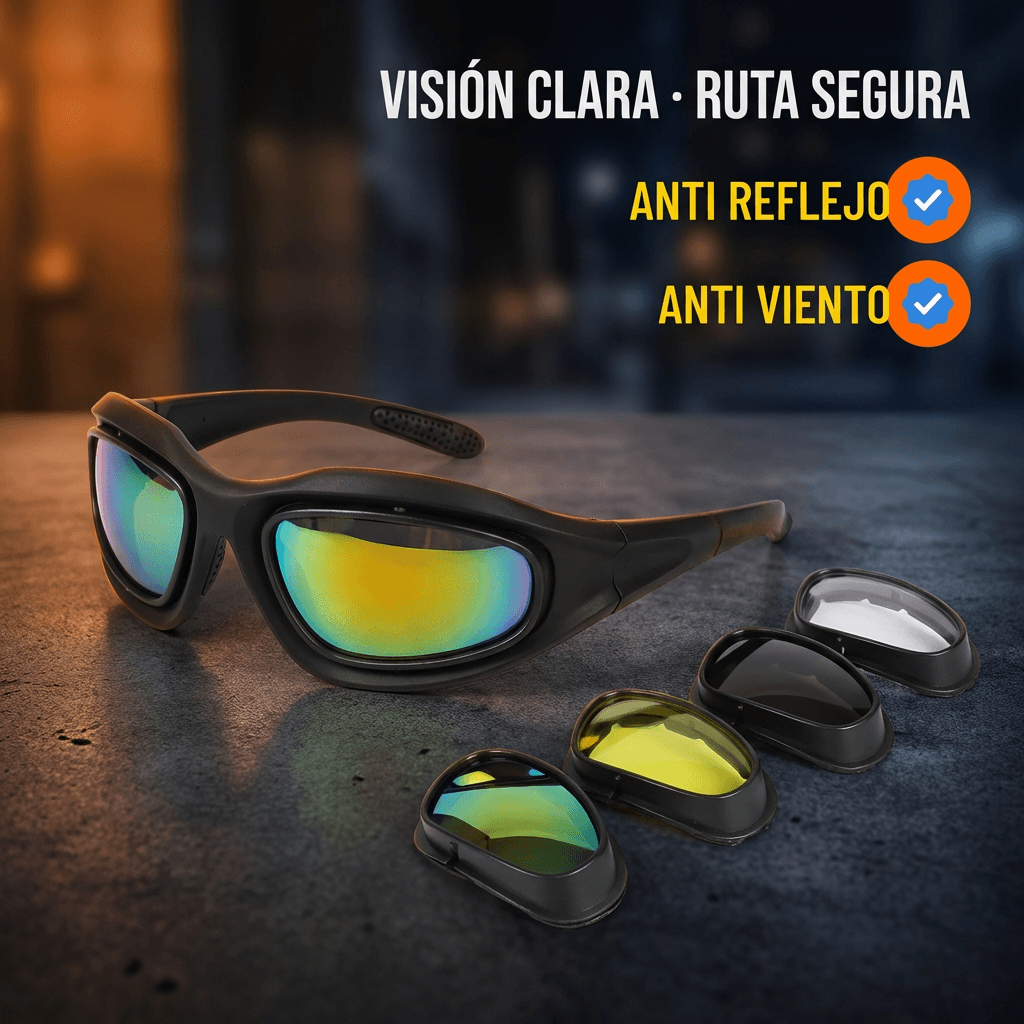 Gafas Tácticas Deportivas - Kit de 4 Lentes Intercambiables