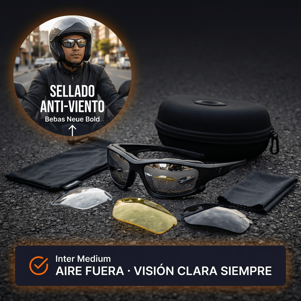 Gafas Tácticas Deportivas - Kit de 4 Lentes Intercambiables