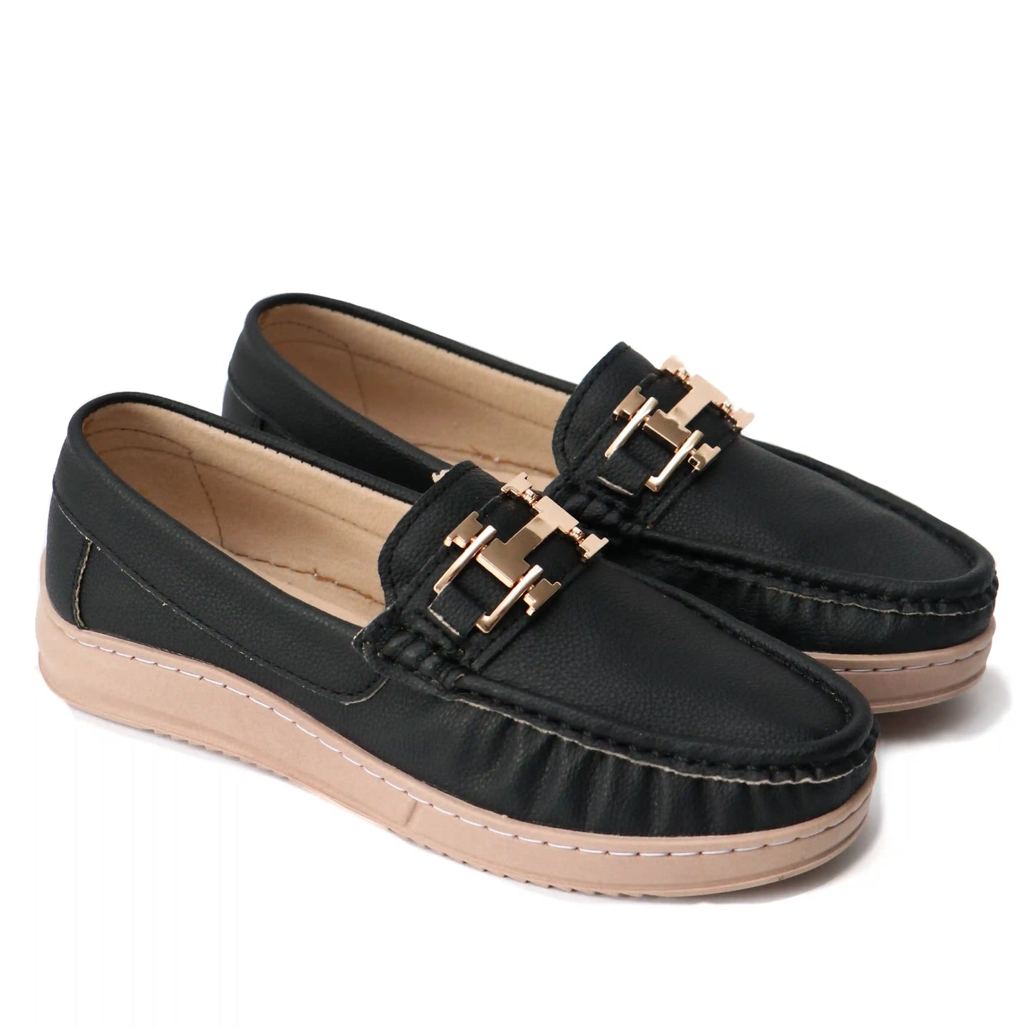 Bolichero con detalles dorados™ – El mocasín casual y elegante que cuida tu espalda y pies