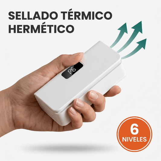 Mini Selladora Térmica Digital 2 en 1 - Conserva tus alimentos frescos sellando bolsas en segundos