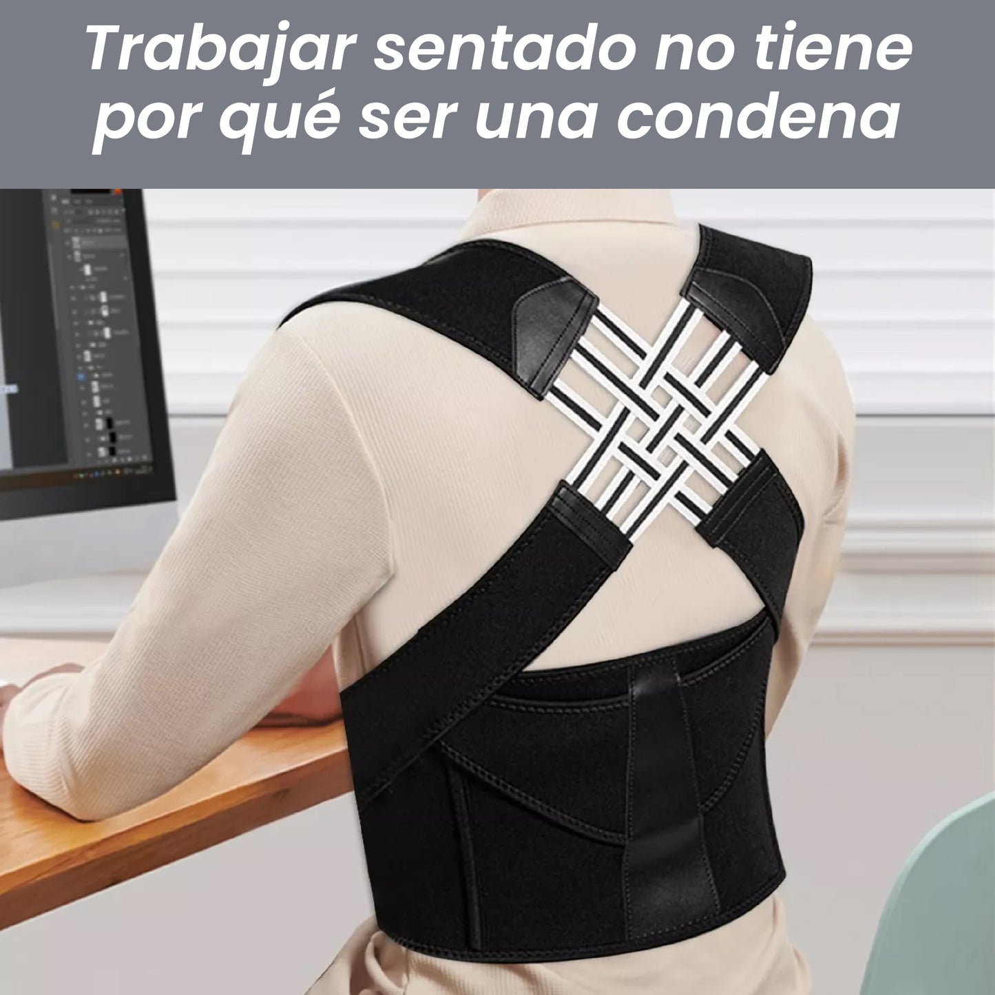Chaleco corrector postural™ - Corrector ortopédico que recupera la posición correcta de tu espalda