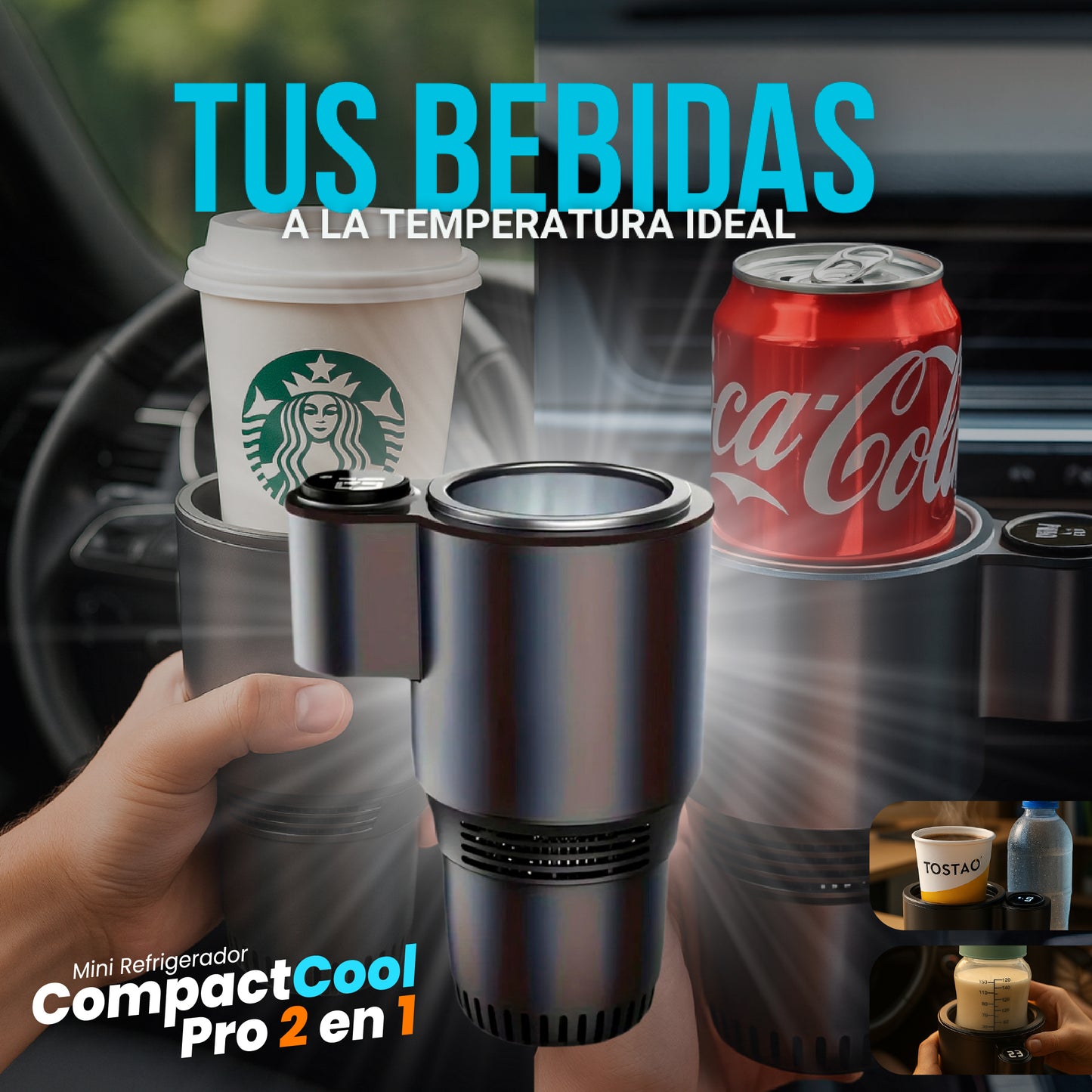 Mini Refrigerador Compact Cool Pro 2 en 1