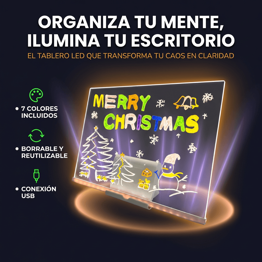 Tablero de Notas LED - Organiza tu mente, ilumina tu escritorio