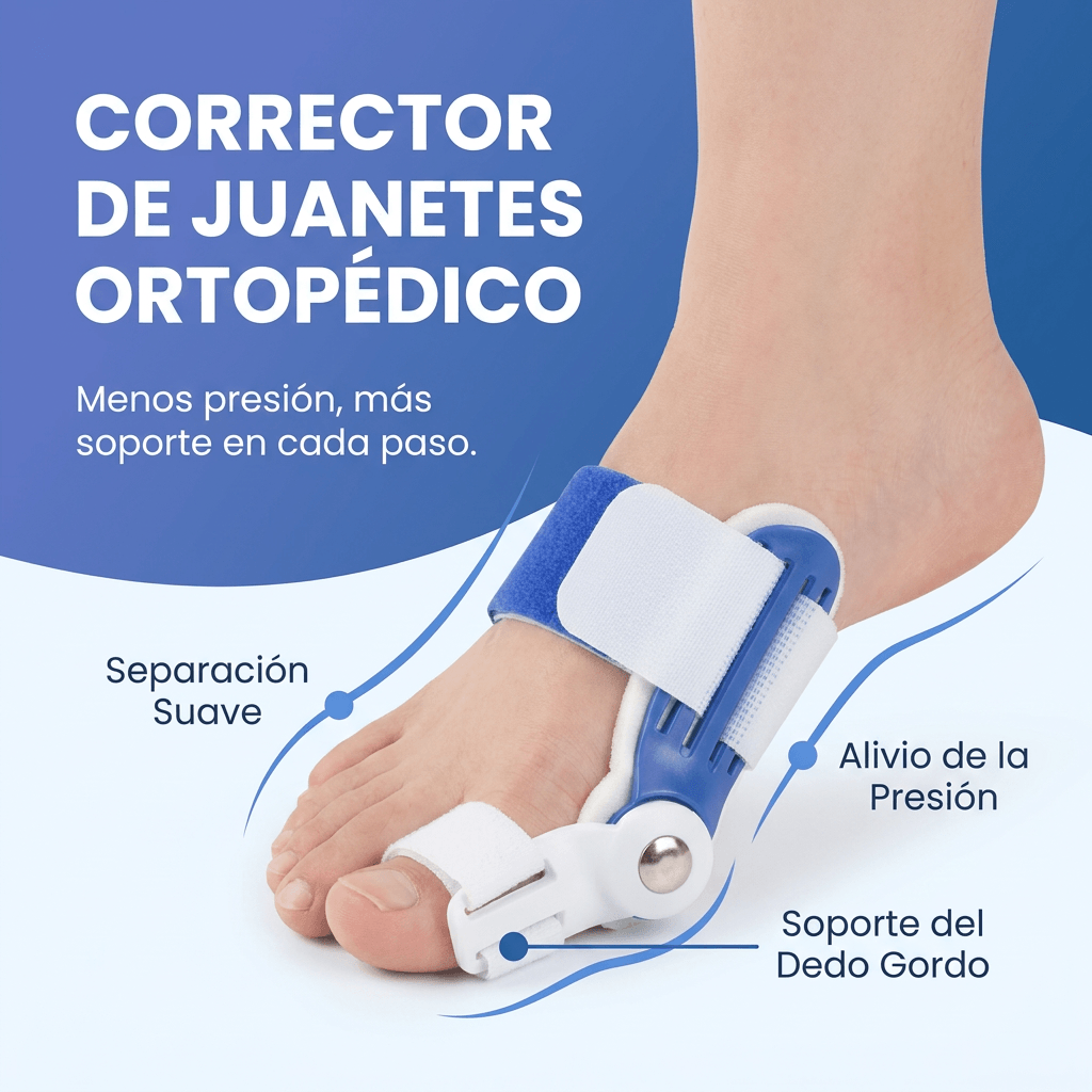 Corrector ortopédico ajustable - Camina con menos presión en el juanete