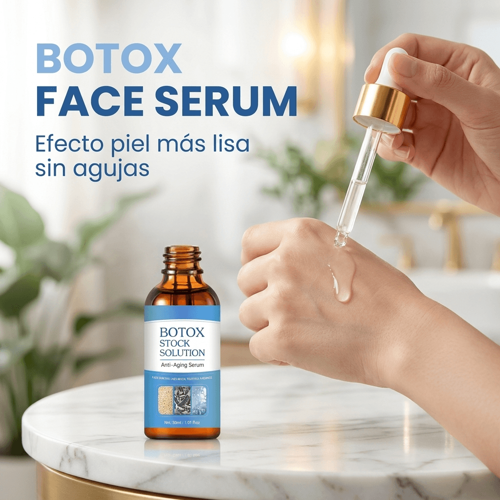 Sérum facial antiedad de textura ligera - Piel más lisa sin agujas