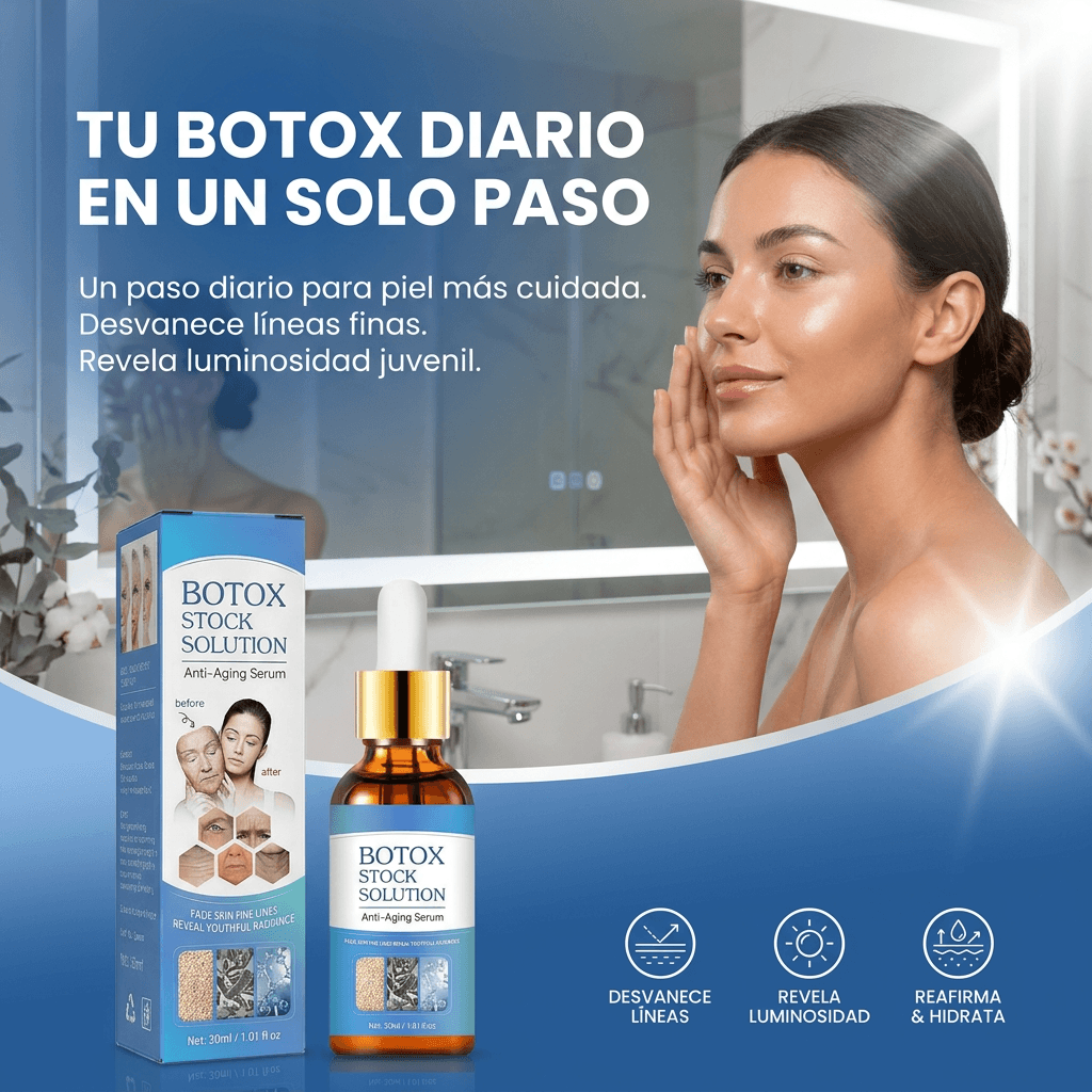 Sérum facial antiedad de textura ligera - Piel más lisa sin agujas