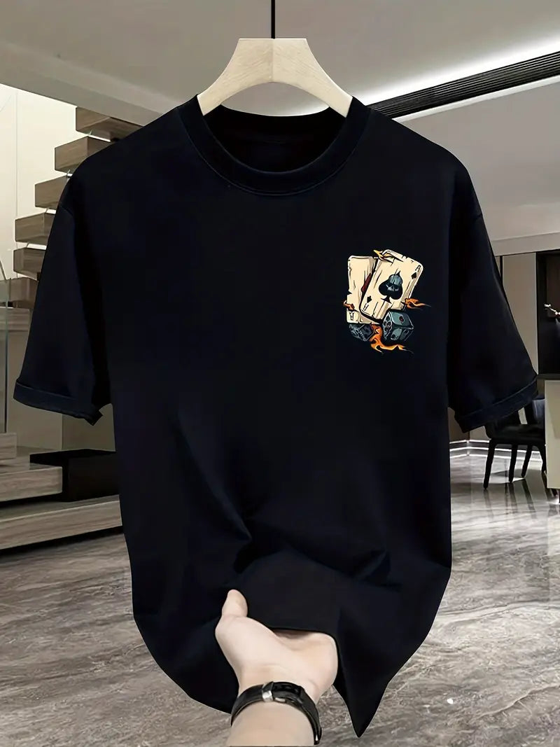 FlamesStyle™ – Camiseta urbana con diseño de cartas y dados