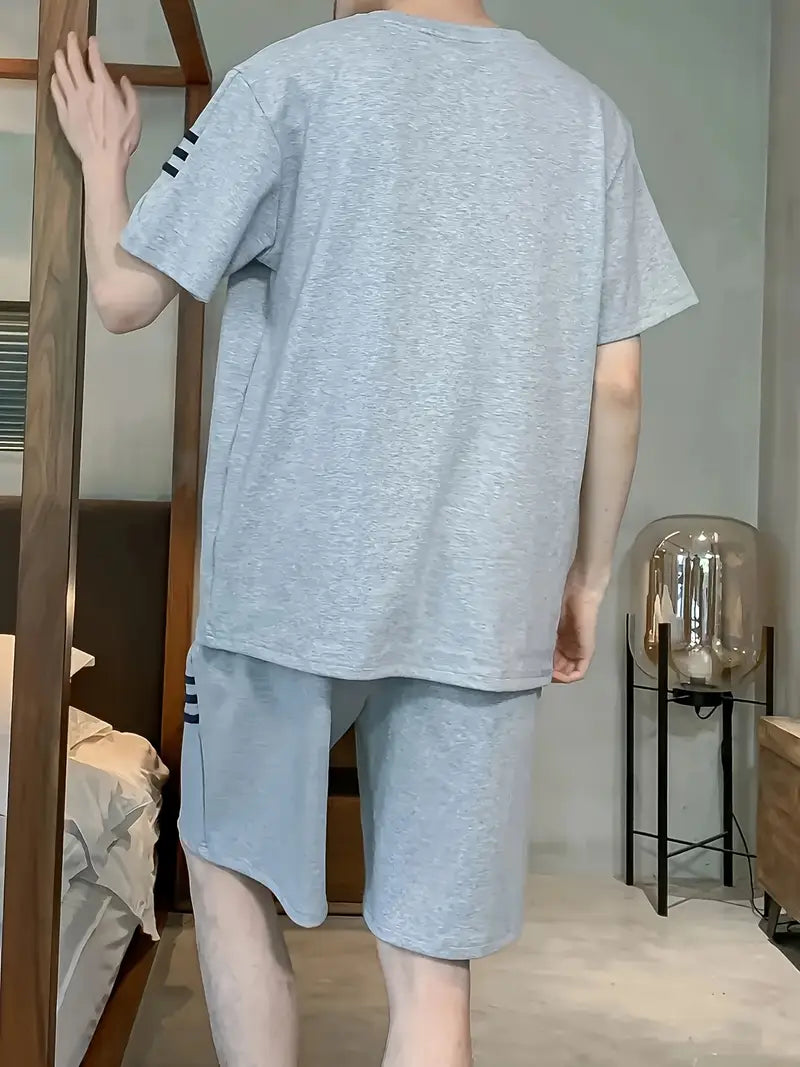 FreshComfort™ – Pijama corta gris para hombre