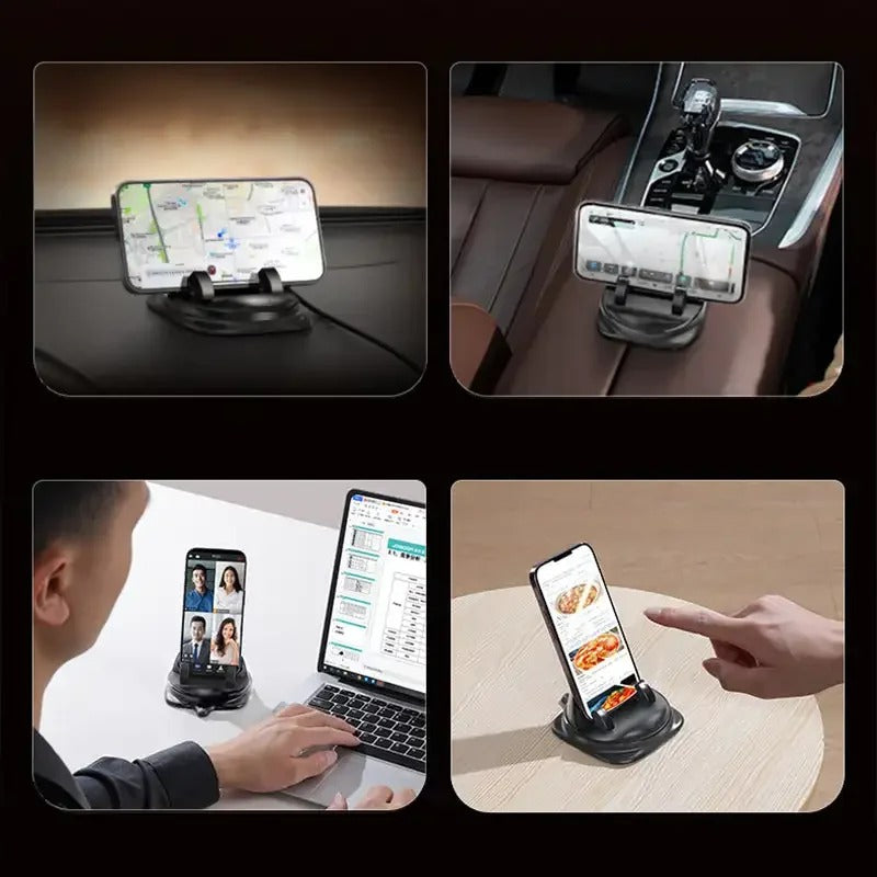 AutoSecure 360™ – El soporte inteligente que mantiene tus manos en el volante y tus ojos en el camino mientras tu celular encuentra automáticamente la posición perfecta