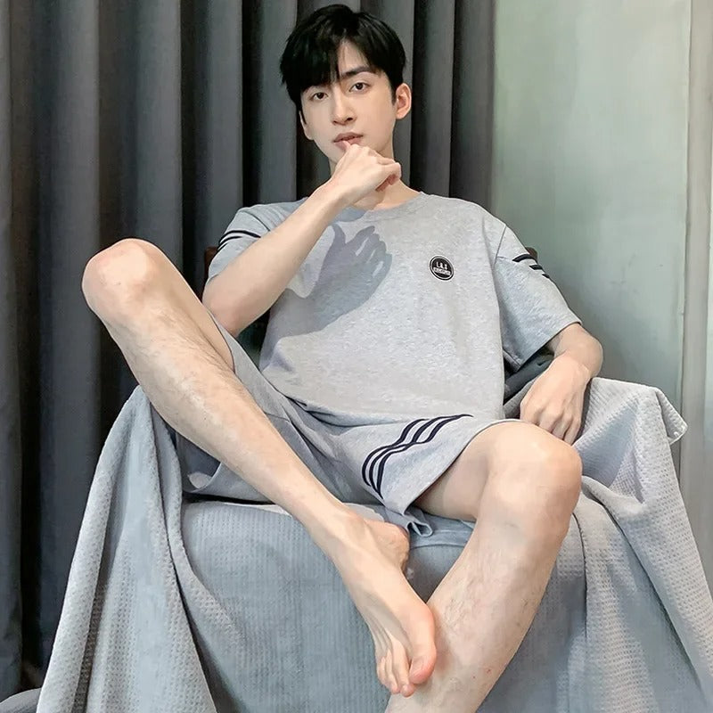 FreshComfort™ – Pijama corta gris para hombre