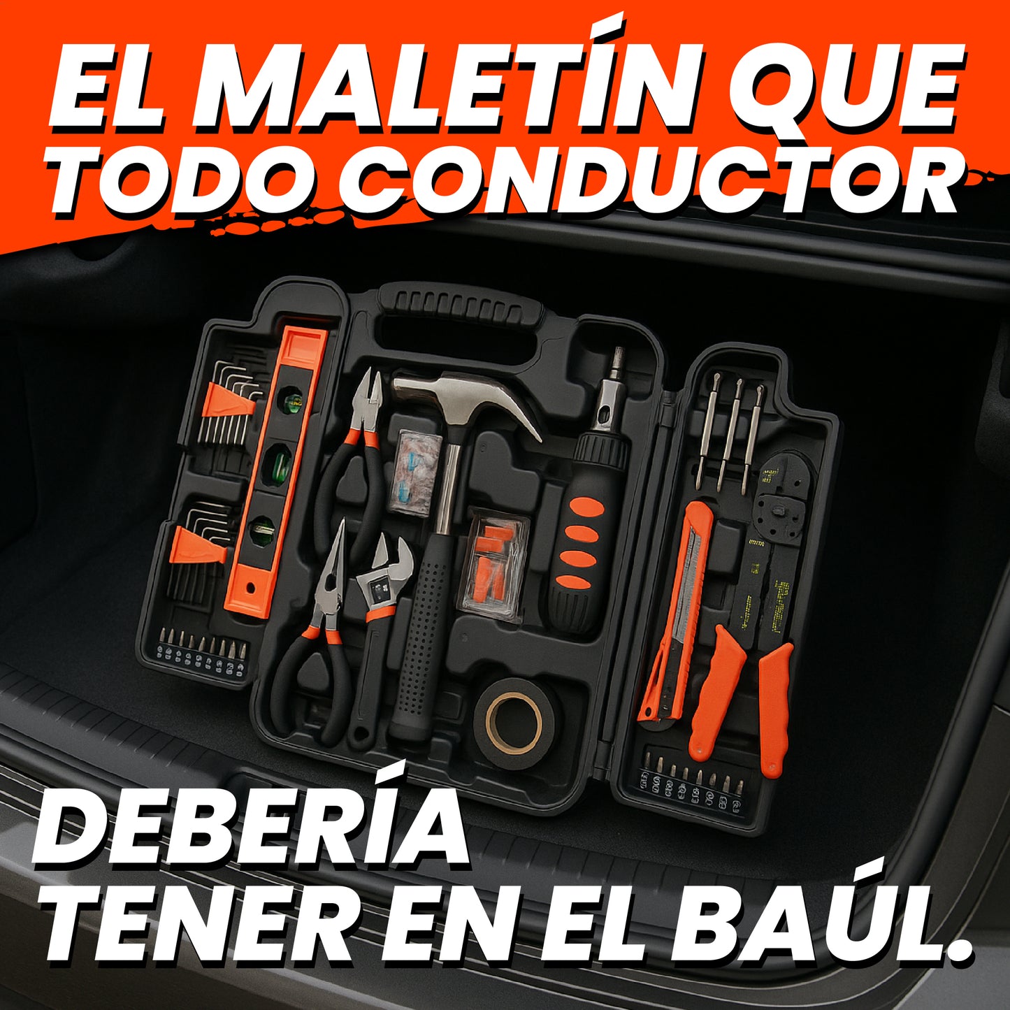 Kit de herramientas 129 Piezas™ - Caja todo-en-Uno Premium de Cromo Vanadio